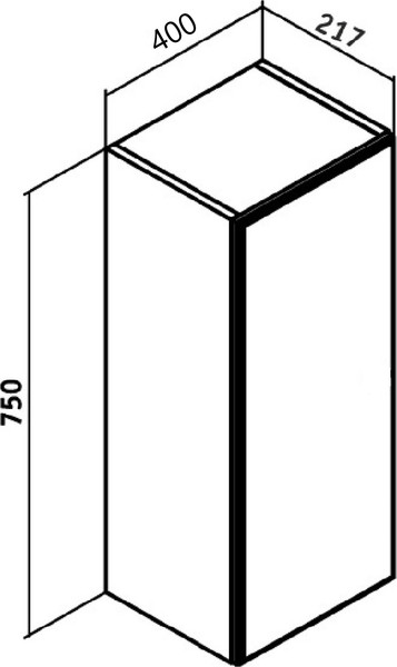 Изображение товара Шкаф для ванной Runo Кредо 40 (белый)