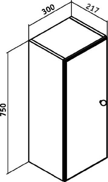 Изображение товара Шкаф для ванной Runo Кредо 30
