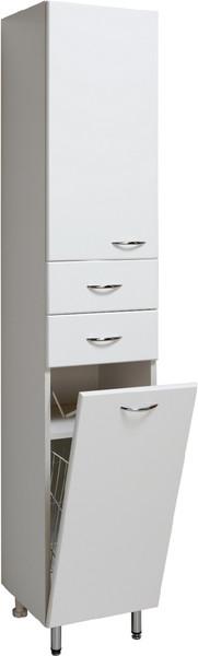 Изображение товара Шкаф-пенал для ванной Runo 35 левый с корзиной для белья (напольный)