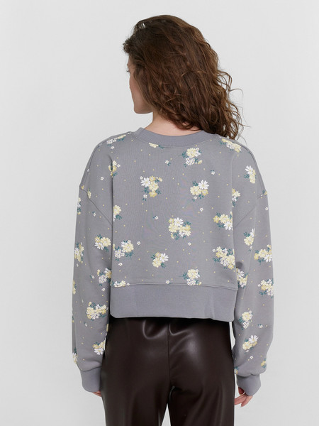 Изображение товара Свитшот Mark Formelle 122966 (р.164/170-88-94, цветы на сером/546-D вышивка)