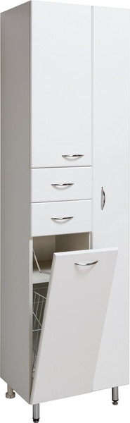 Изображение товара Шкаф-пенал для ванной Runo 50 правый с корзиной для белья (напольный)