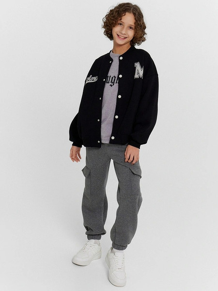 Изображение товара Штаны детские Mark Formelle 183370-1 (р.140-68-60, темно-серый меланж)