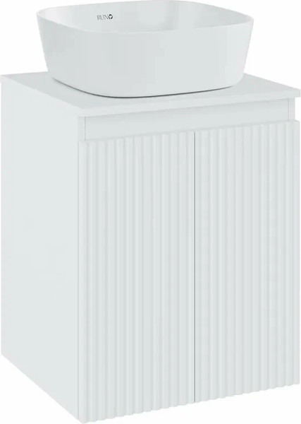 Изображение товара Тумба под умывальник Runo Соренто 50 вертикаль (подвесная, белый)