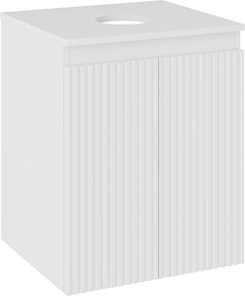 Изображение товара Тумба под умывальник Runo Соренто 50 вертикаль (подвесная, белый)