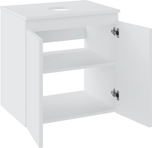 Изображение товара Тумба под умывальник Runo Соренто 60 вертикаль (подвесная, белый)