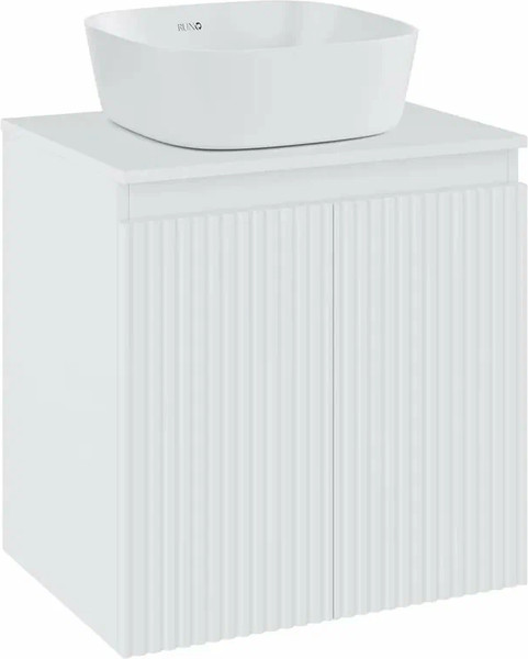 Изображение товара Тумба под умывальник Runo Соренто 60 вертикаль (подвесная, белый)