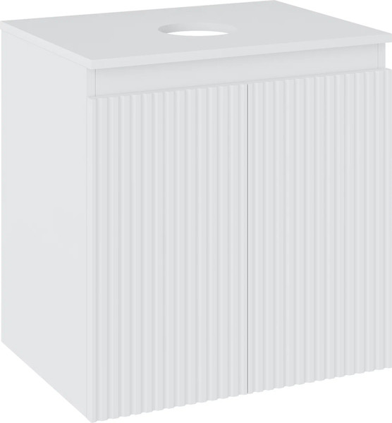 Изображение товара Тумба под умывальник Runo Соренто 60 вертикаль (подвесная, белый)