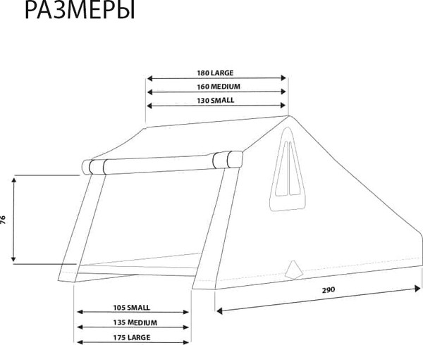 Изображение товара Палатка на крышу автомобиля Autohome Overzone Small Standard / OZ/01 (зеленый)