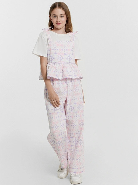 Изображение товара Комплект детской одежды Mark Formelle 397752 (р.152-76, розовые разводы на белом)