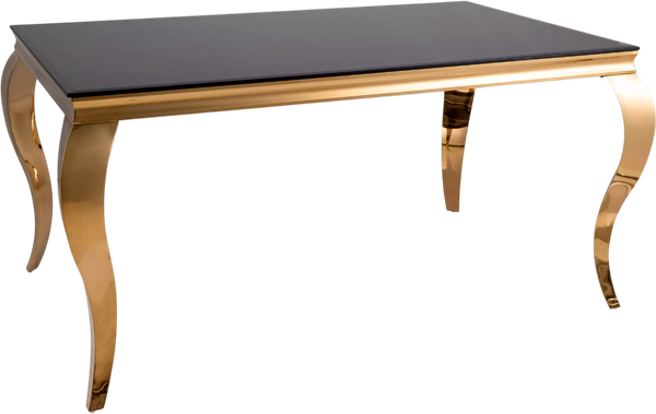 Изображение товара Обеденный стол Signal Prince 150x90 (черный/золотой)