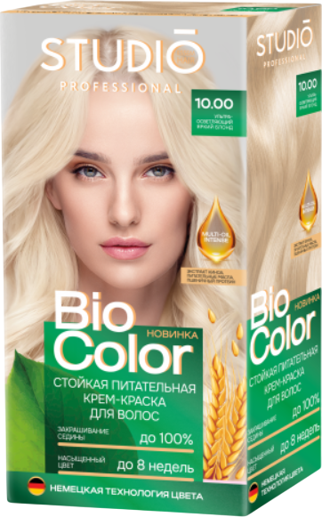 Изображение товара Крем-краска для волос Studio Professional BIOcolor 10.00 (ультраосветляющий яркий блонд)