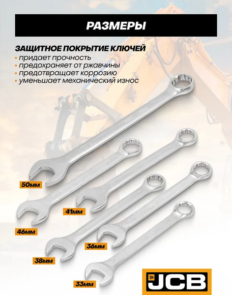 Изображение товара Набор ключей JCB 5061P (61 293)