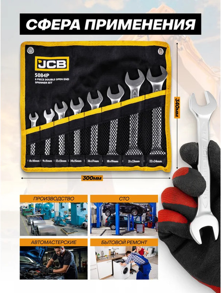 Изображение товара Набор ключей JCB 5084P (61294)