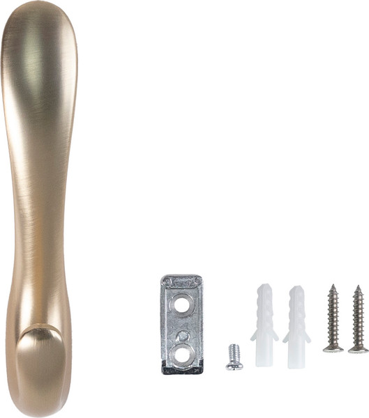 Изображение товара Крючок для одежды AKS Roma двухрожковый (брашированное золото)