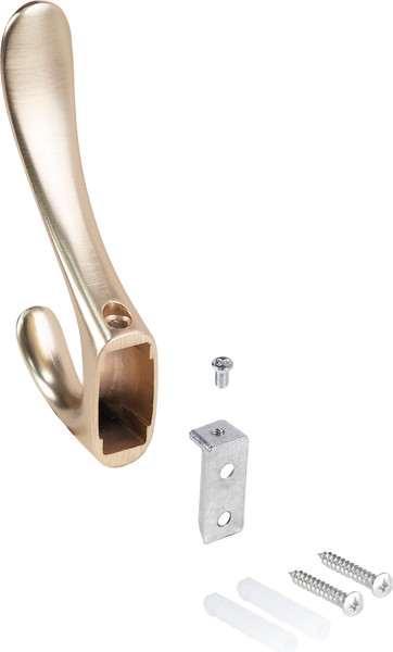 Изображение товара Крючок для одежды AKS Roma двухрожковый (брашированное золото)