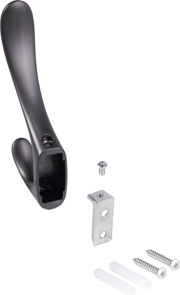 Изображение товара Крючок для одежды AKS Roma двухрожковый (графит)