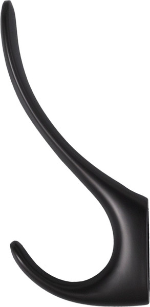 Изображение товара Крючок для одежды AKS Roma двухрожковый (черный матовый)