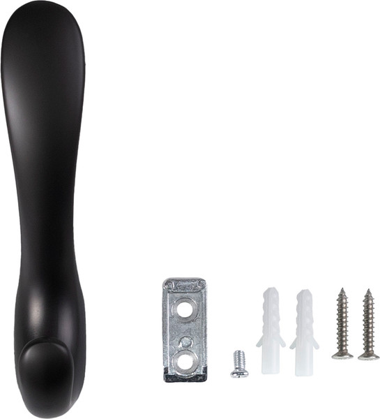 Изображение товара Крючок для одежды AKS Roma двухрожковый (черный матовый)