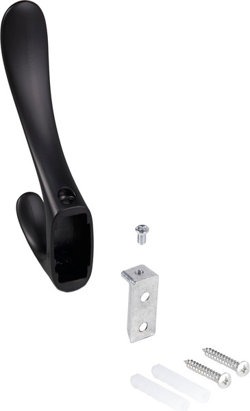 Изображение товара Крючок для одежды AKS Roma двухрожковый (черный матовый)