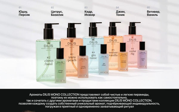 Изображение товара Гель для душа Dilis Parfum Citrus/Basil Парфюмированный (250мл)