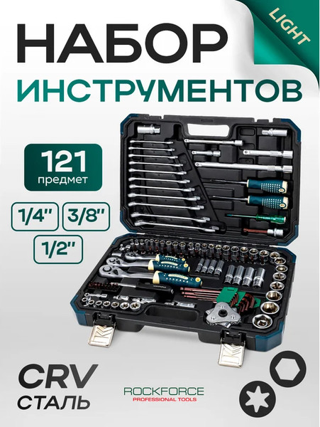 Изображение товара Универсальный набор инструментов RockForce Light 41212-5 (61548)