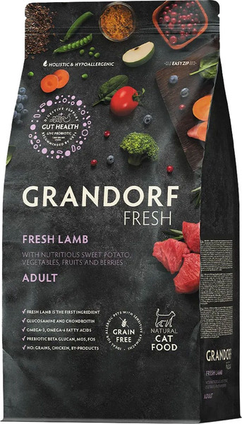 Изображение товара Сухой корм для кошек Grandorf Adult Fresh Lamb&Sweet Potato (400г)