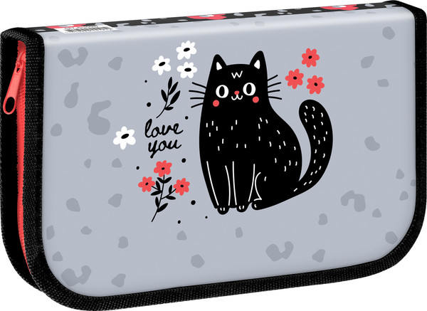 Изображение товара Пенал ArtSpace Black Cat With Flower / ПК7_Л130001