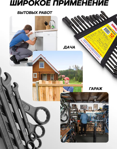 Изображение товара Набор ключей WMC Tools WMC-5124MP Black (62 051)