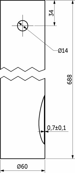 Изображение товара Опора мебельная AKS круглая d60 h710 без крепления (черный)