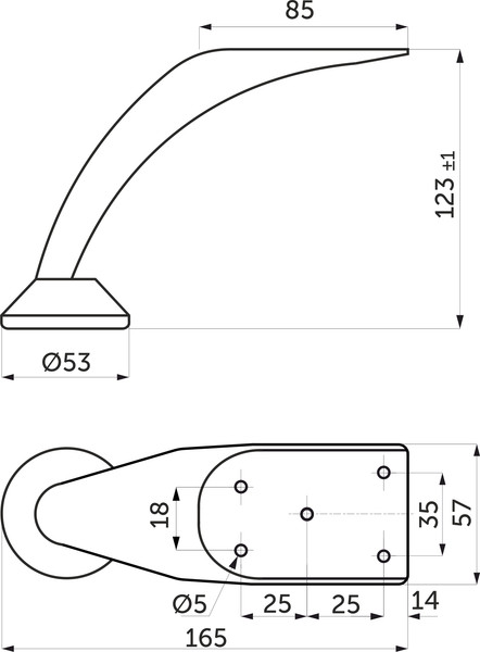 Изображение товара Опора мебельная AKS D-01 h120 (хром)