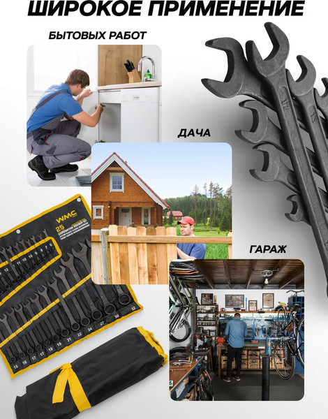 Изображение товара Набор ключей WMC Tools WMC-5261PD Black (62 067)