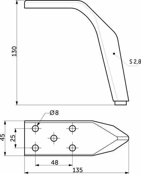 Изображение товара Опора мебельная AKS Harmony h130 (брашированное золото)