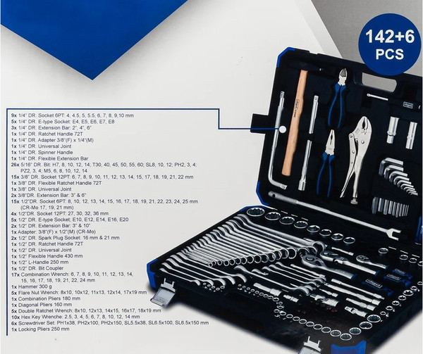 Изображение товара Универсальный набор инструментов Scheppach Sch-41421-5 Gold (62152)