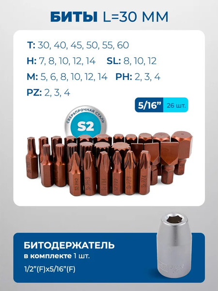 Изображение товара Универсальный набор инструментов Scheppach Sch-41421-5 Gold (62152)