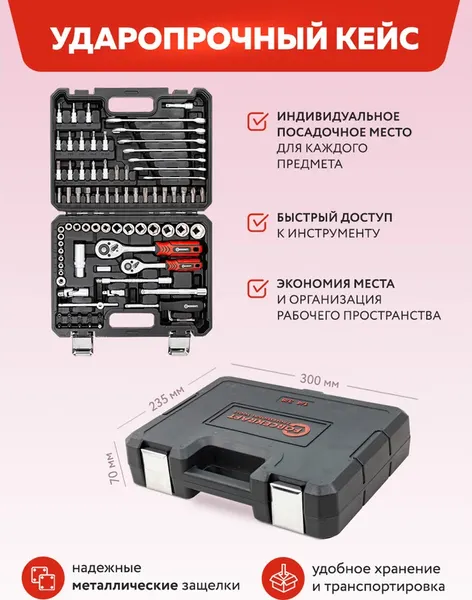 Изображение товара Универсальный набор инструментов ForceKraft FK-4821-8 (62155)