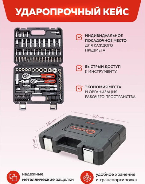 Изображение товара Универсальный набор инструментов ForceKraft FK-4941-8 (62156)