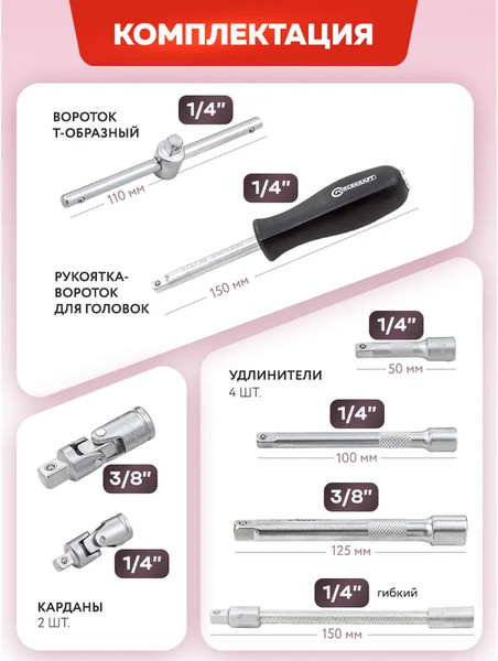 Изображение товара Универсальный набор инструментов ForceKraft FK-4941-8 (62156)