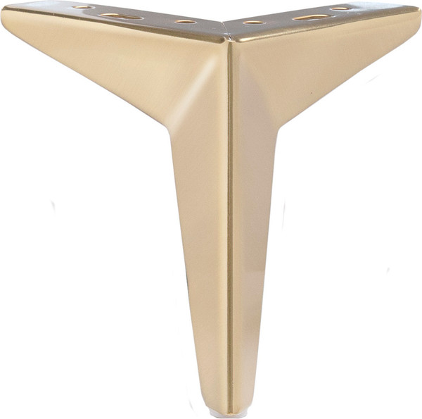 Изображение товара Опора мебельная AKS Helly h130 угловая (брашированное золото)