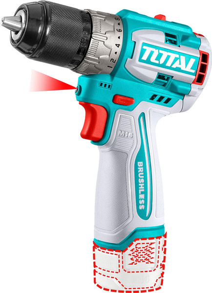 Изображение товара Аккумуляторная дрель-шуруповерт TOTAL TDLI16682