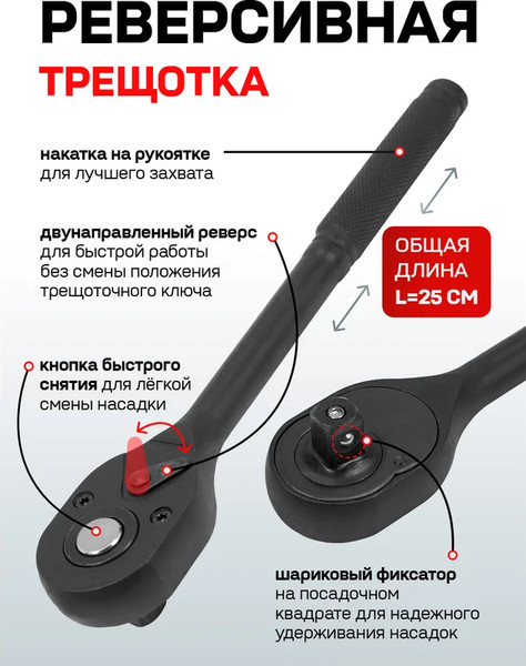 Изображение товара Универсальный набор инструментов Everforce EF-6401-5MPB (62300)