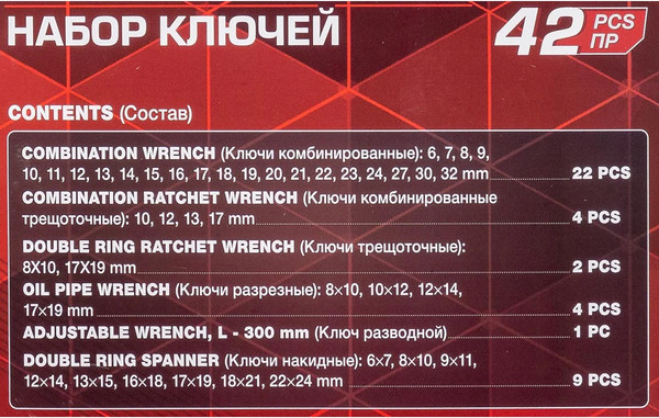 Изображение товара Набор ключей Everforce EF-5421MP (62302)