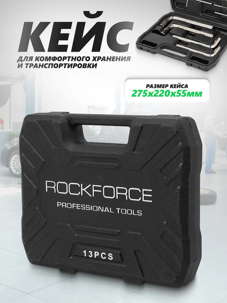 Изображение товара Набор ключей RockForce 64 482 / Light 5137C