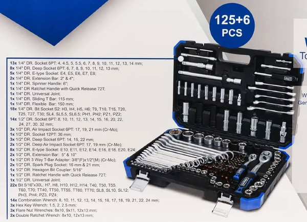 Изображение товара Универсальный набор инструментов Scheppach Sch-41252-5 Premium (64484)