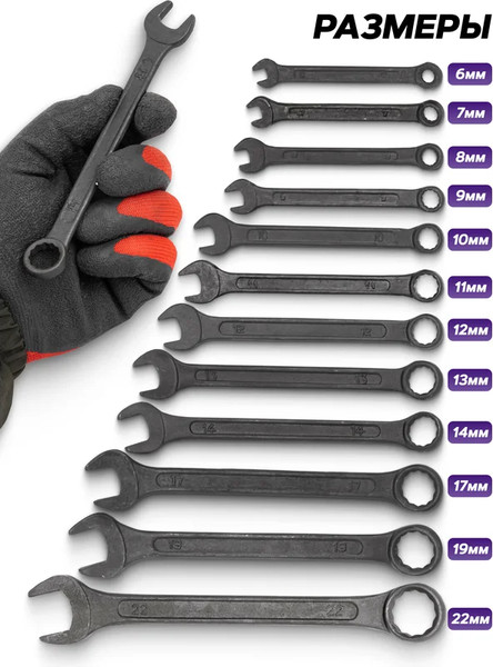 Изображение товара Набор ключей Помощник 5123MP Black (62088)