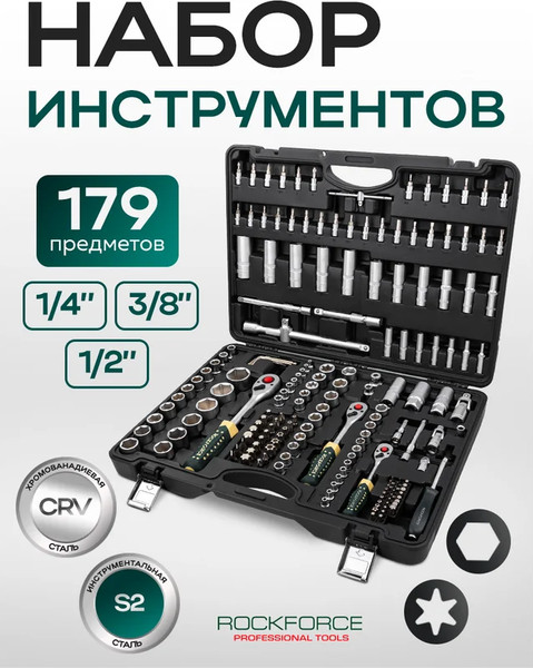Изображение товара Универсальный набор инструментов RockForce RF-41793-5 (64508)