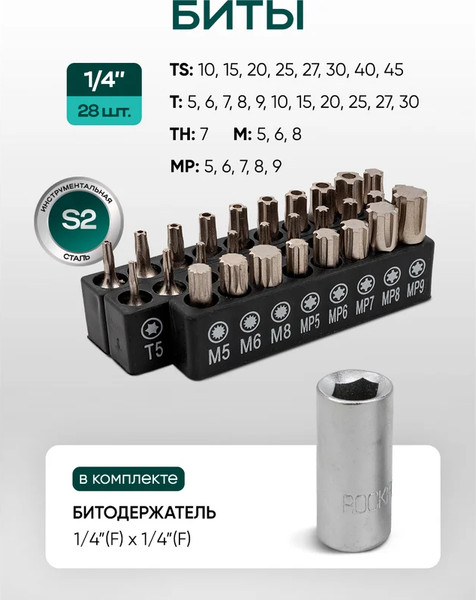 Изображение товара Универсальный набор инструментов RockForce RF-41793-5 (64508)