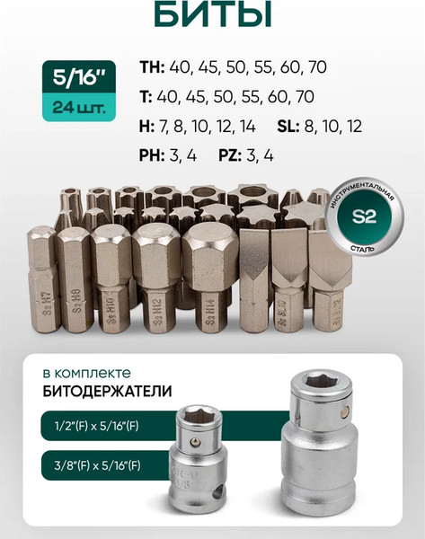 Изображение товара Универсальный набор инструментов RockForce RF-41793-5 (64508)