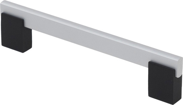 Изображение товара Ручка для мебели AKS Moonlight 128/150 (матовый хром/черный матовый)