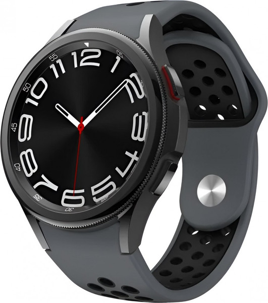 Изображение товара Ремешок для умных часов Rumi Sport N-style для Galaxy Watch 4/5/6/7/FE (темно-серый/черный)