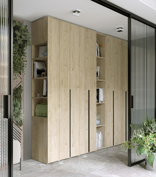 Изображение товара Шкаф-гармошка Евва Лайн ЛН-2D.560.01(0Z/0Z) (гикори кингстон)